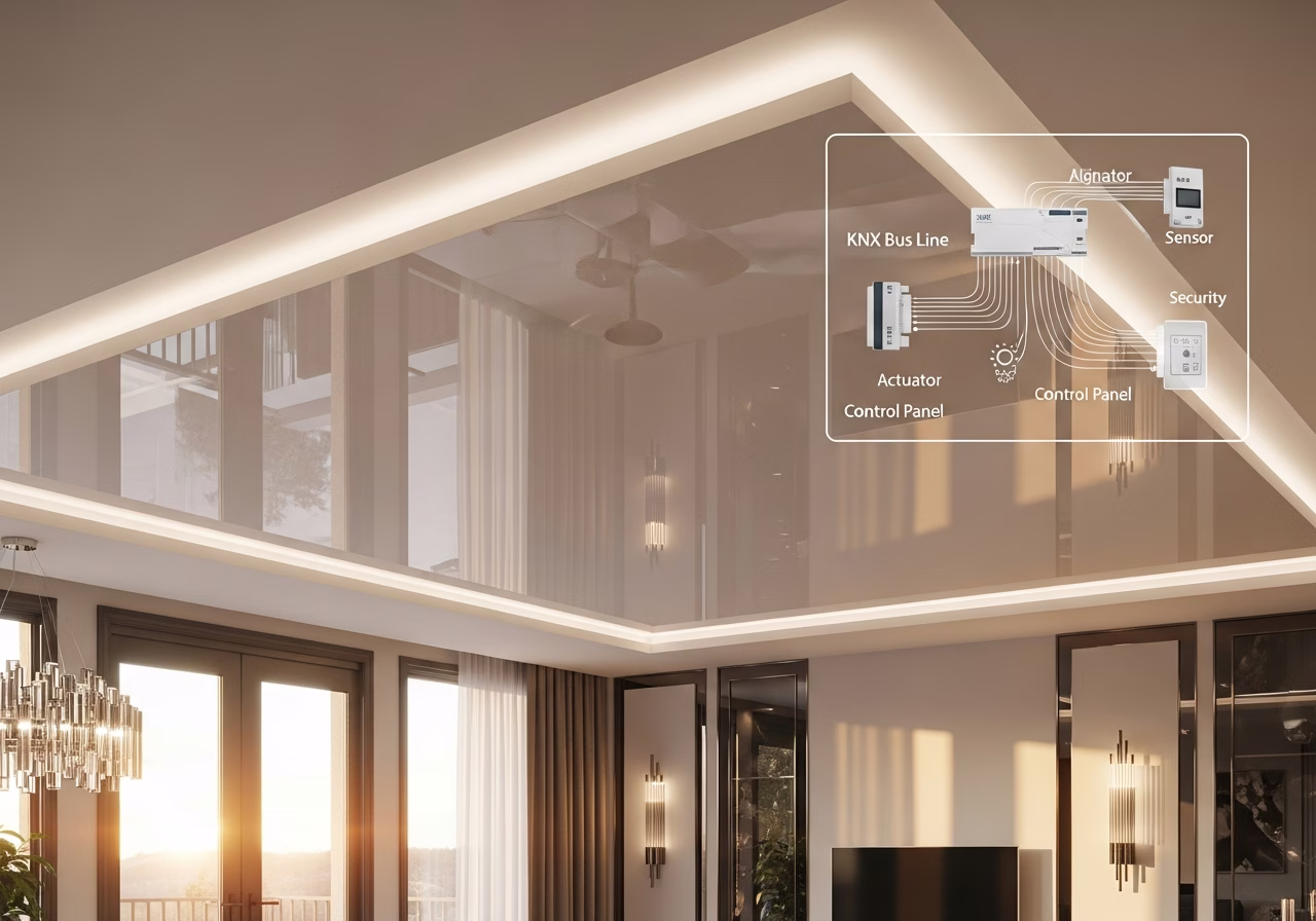 KNX Smart Home Stretch Ceiling for Toronto Luxury — finished result in a Toronto or GTA home by RenoHouse