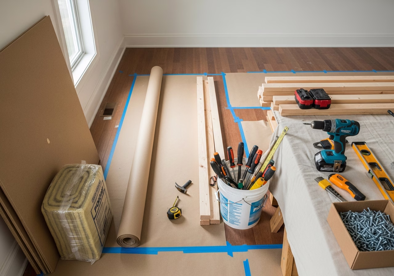 Laneway House Rental Income โ tools and materials staged in a Greater Toronto Area home