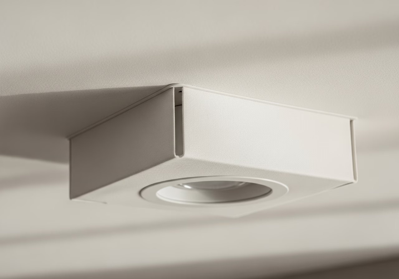 LED Backlit Stretch Ceiling — close-up of professional workmanship in a Toronto-area home