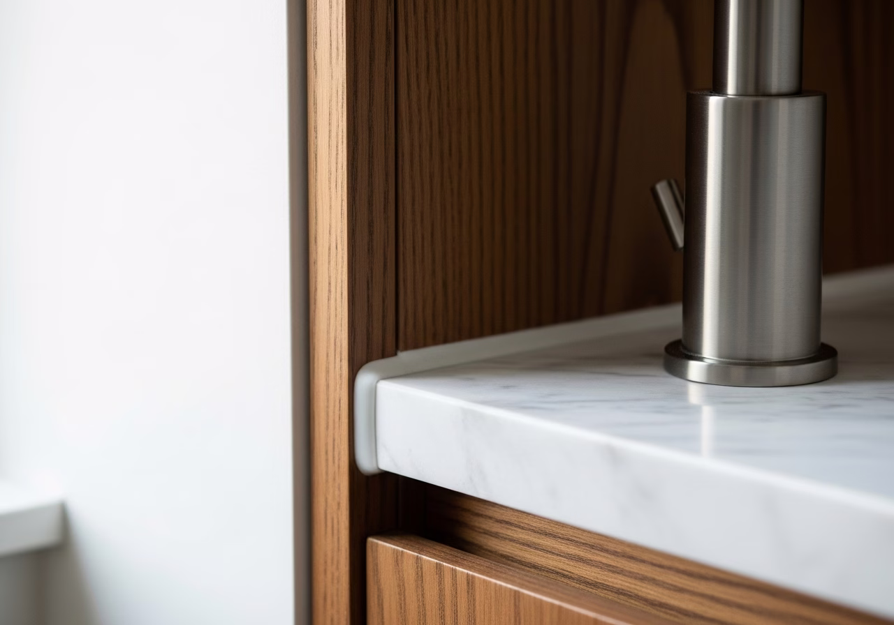 Litter Box Built-In Cabinet โ close-up of professional workmanship in a Toronto-area home
