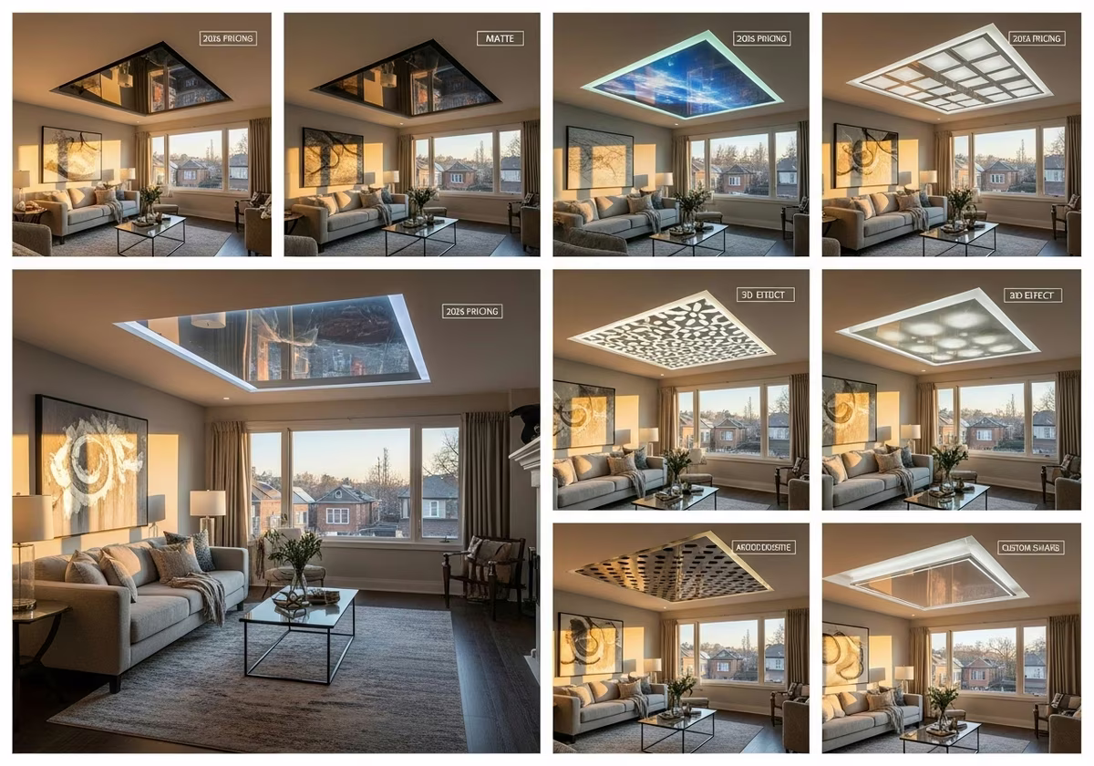 Living Room Stretch Ceiling — finished result in a Toronto or GTA home by RenoHouse