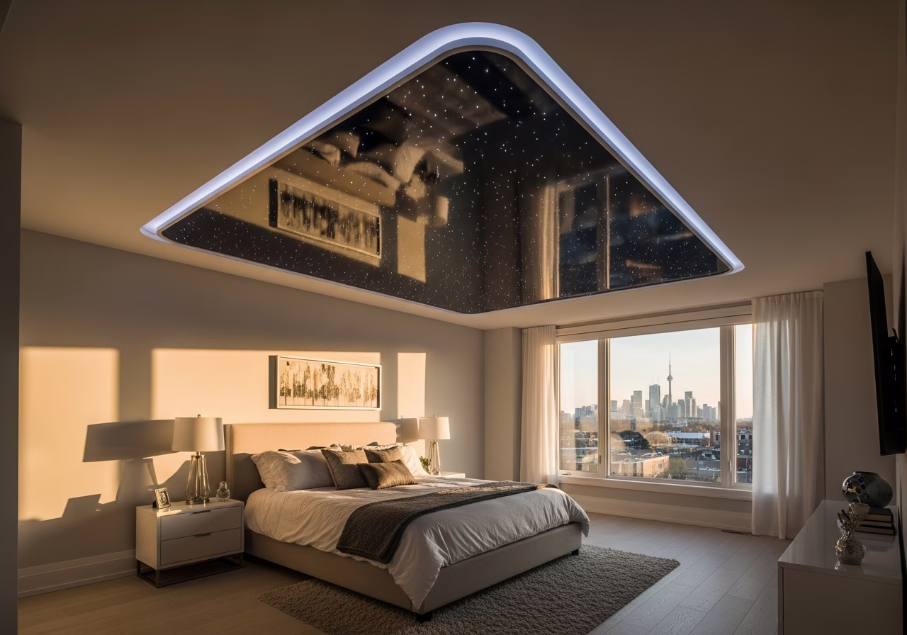 Master Bedroom Stretch Ceiling — finished result in a Toronto or GTA home by RenoHouse
