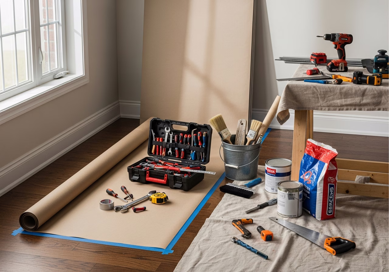 MDF vs Plywood for Built-Ins — tools and materials staged in a Greater Toronto Area home