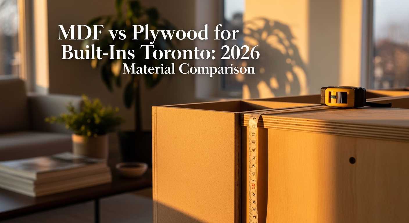 MDF vs Plywood for Built-Ins Toronto: 2026 Material Comparison