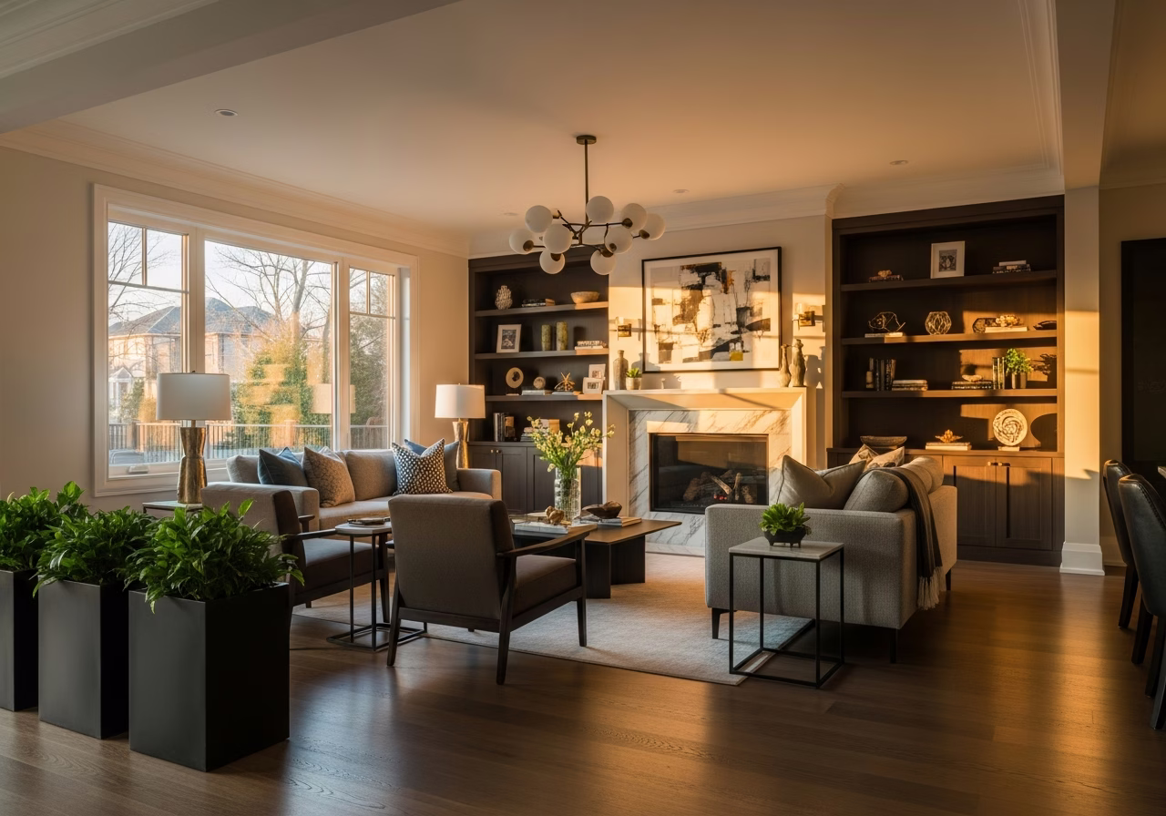 Mirror Film vs Frosted Film vs Blinds — finished result in a Toronto or GTA home by RenoHouse