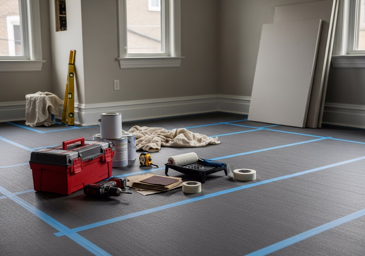 Multigenerational Suite Mistakes — tools and materials staged in a Greater Toronto Area home