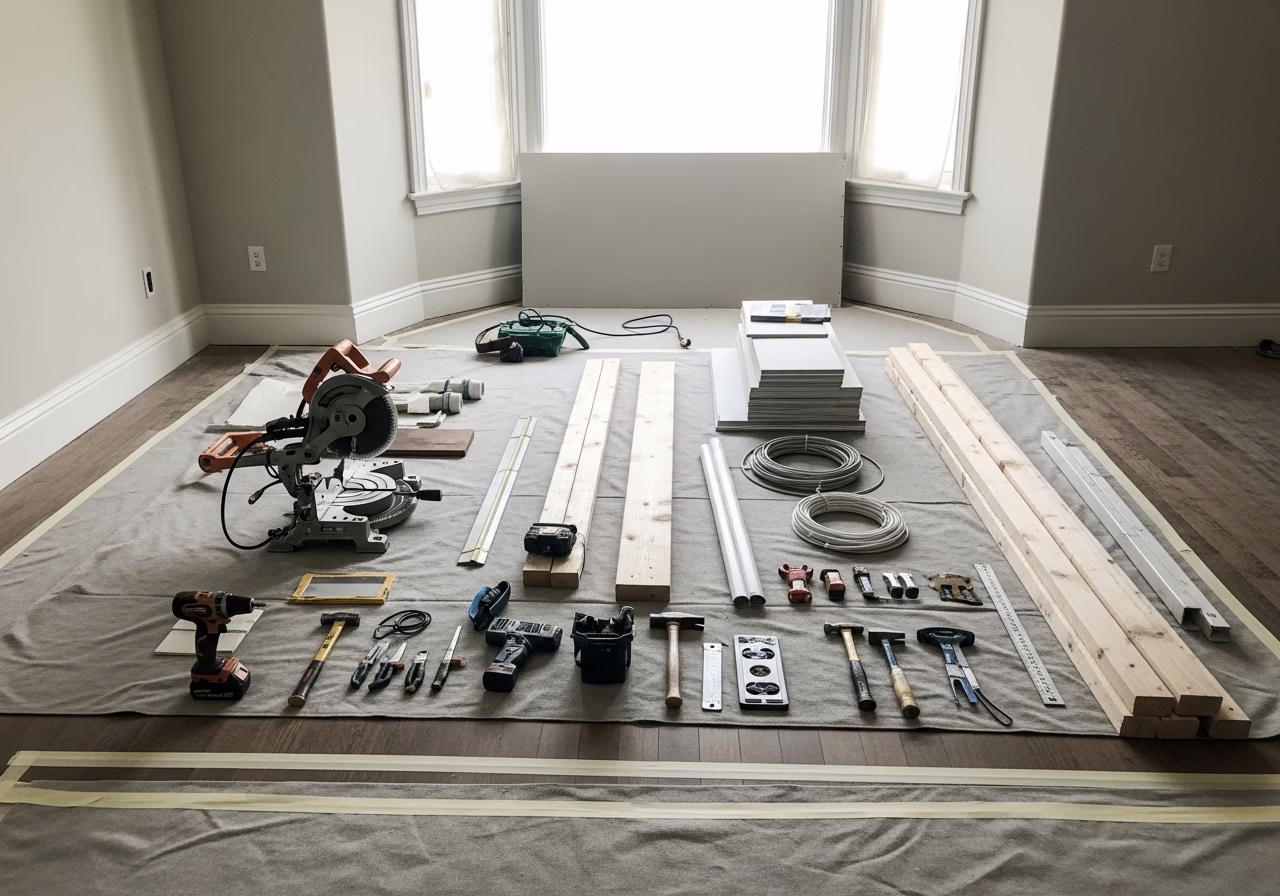 Multiplex Conversion โ tools and materials staged in a Greater Toronto Area home