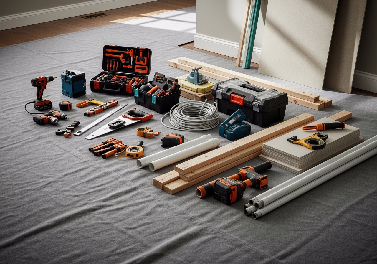 Multiplex Conversion Permits — tools and materials staged in a Greater Toronto Area home