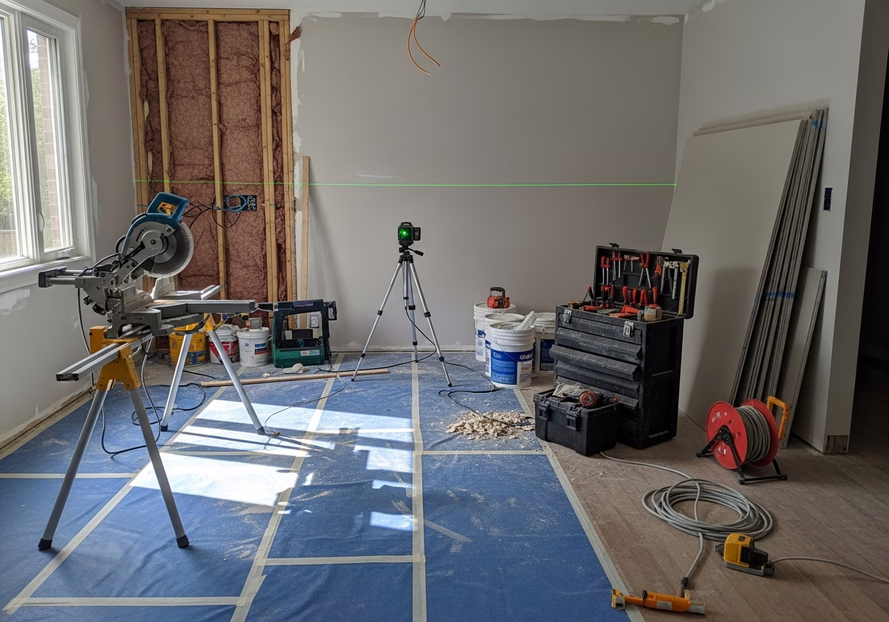 Multiplex Conversion โ tools and materials staged in a Greater Toronto Area home