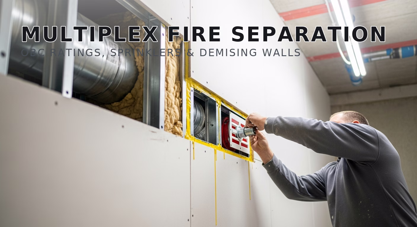 Multiplex Fire Separation OBC Toronto: 45-Minute Ratings, Sprinklers, Demising Walls (2026)