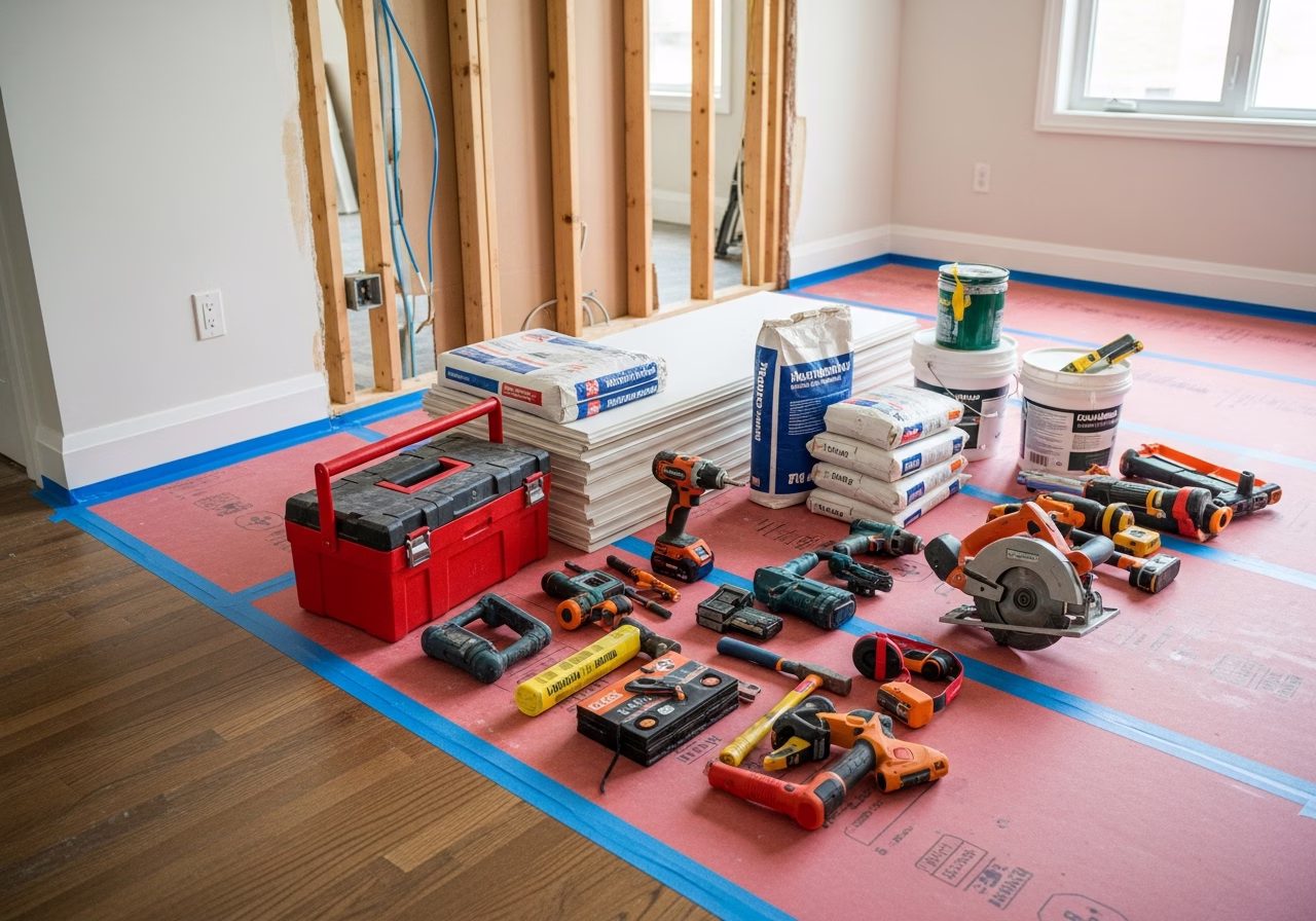 Murphy Bed Installation Mistakes to Avoid β tools and materials staged in a Greater Toronto Area home