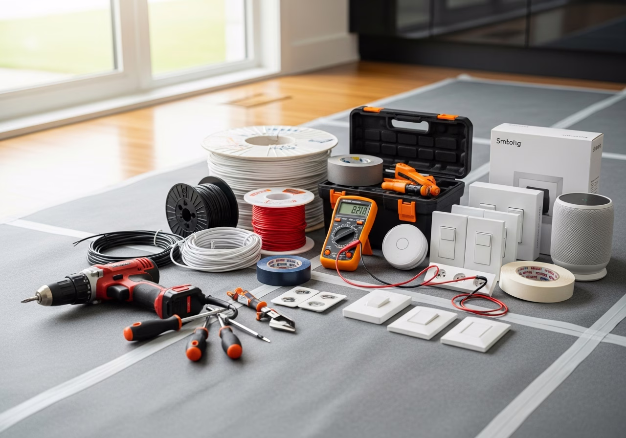 Nest vs Ecobee Thermostat โ tools and materials staged in a Greater Toronto Area home