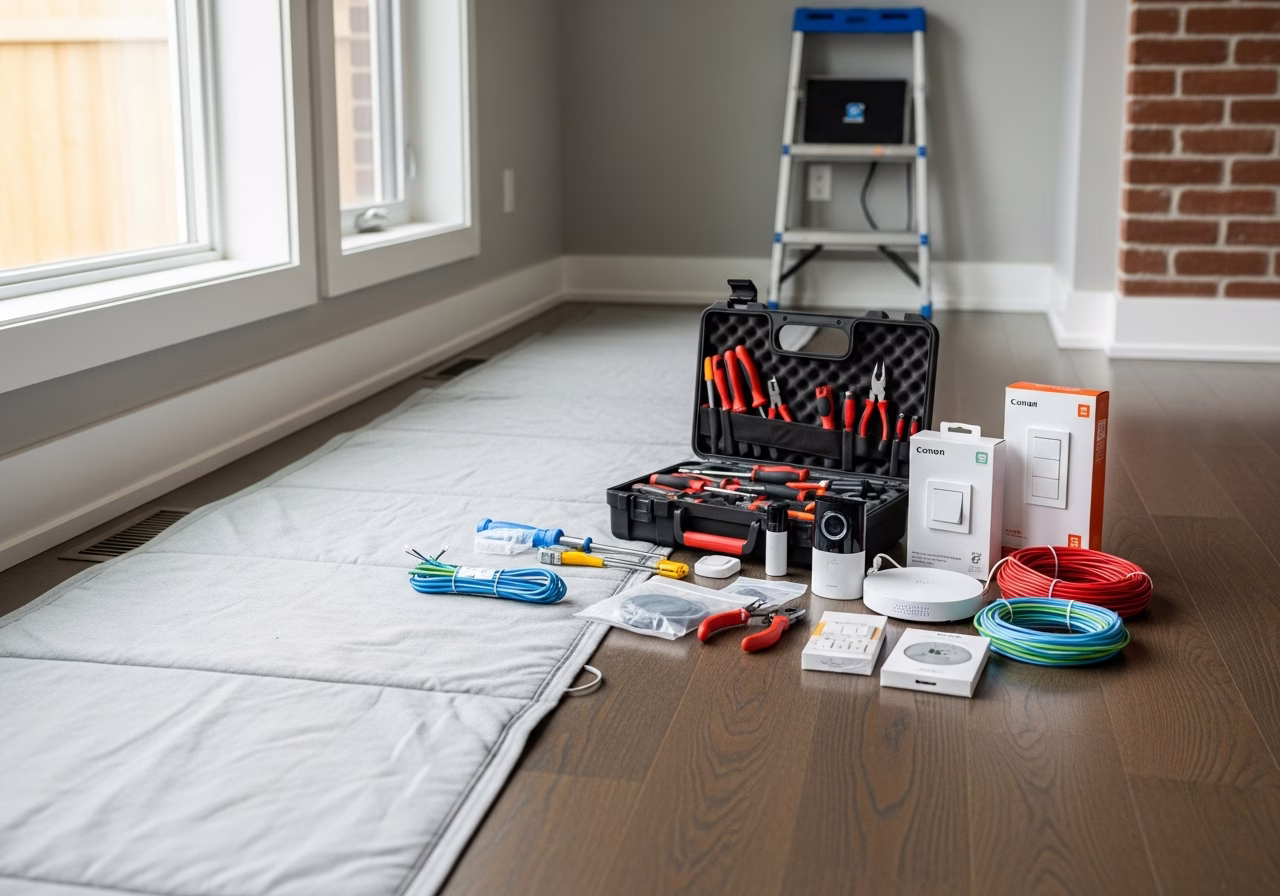 Networking Installation Mistakes — tools and materials staged in a Greater Toronto Area home