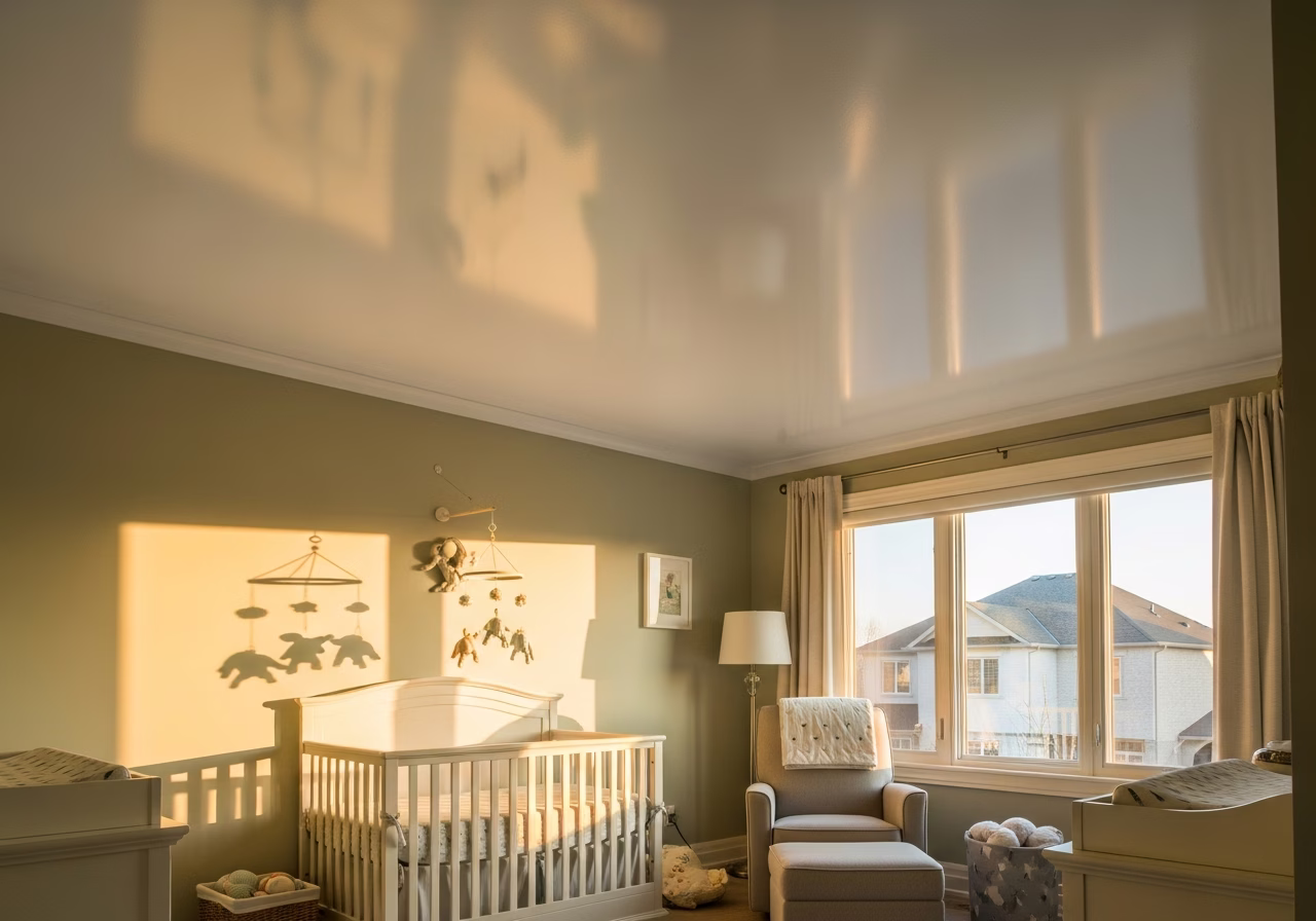 Nursery Stretch Ceiling — finished result in a Toronto or GTA home by RenoHouse