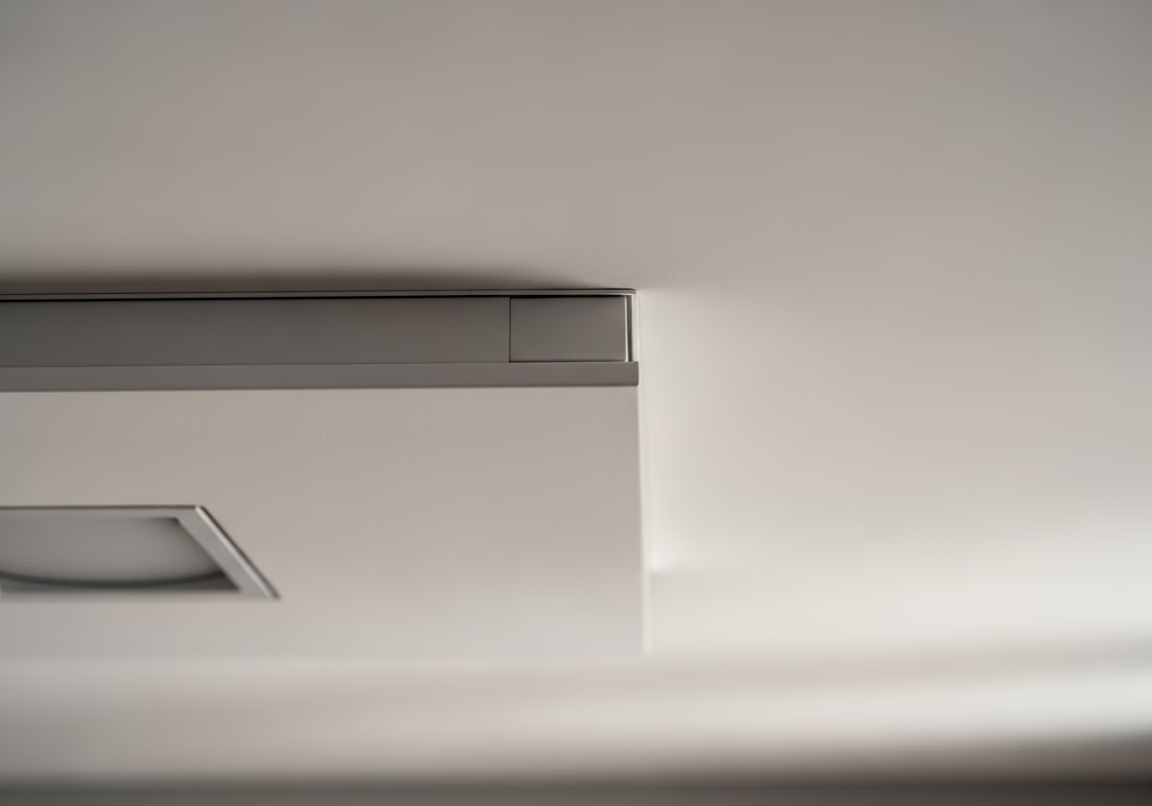 OBC 9.10 Fire Code and Stretch Ceilings — close-up of professional workmanship in a Toronto-area home