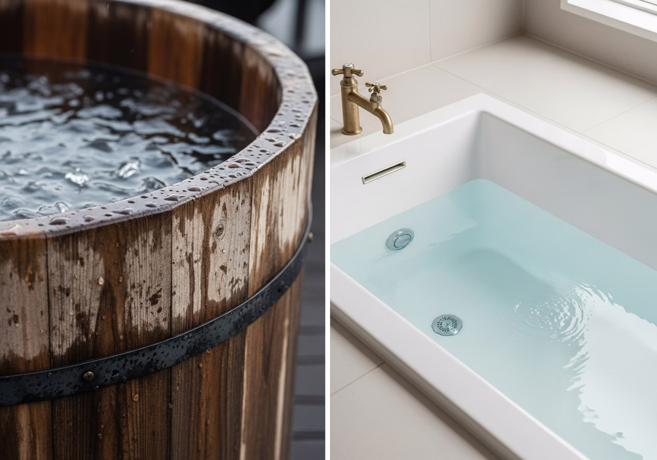 Outdoor vs Indoor Cold Plunge β close-up of professional workmanship in a Toronto-area home