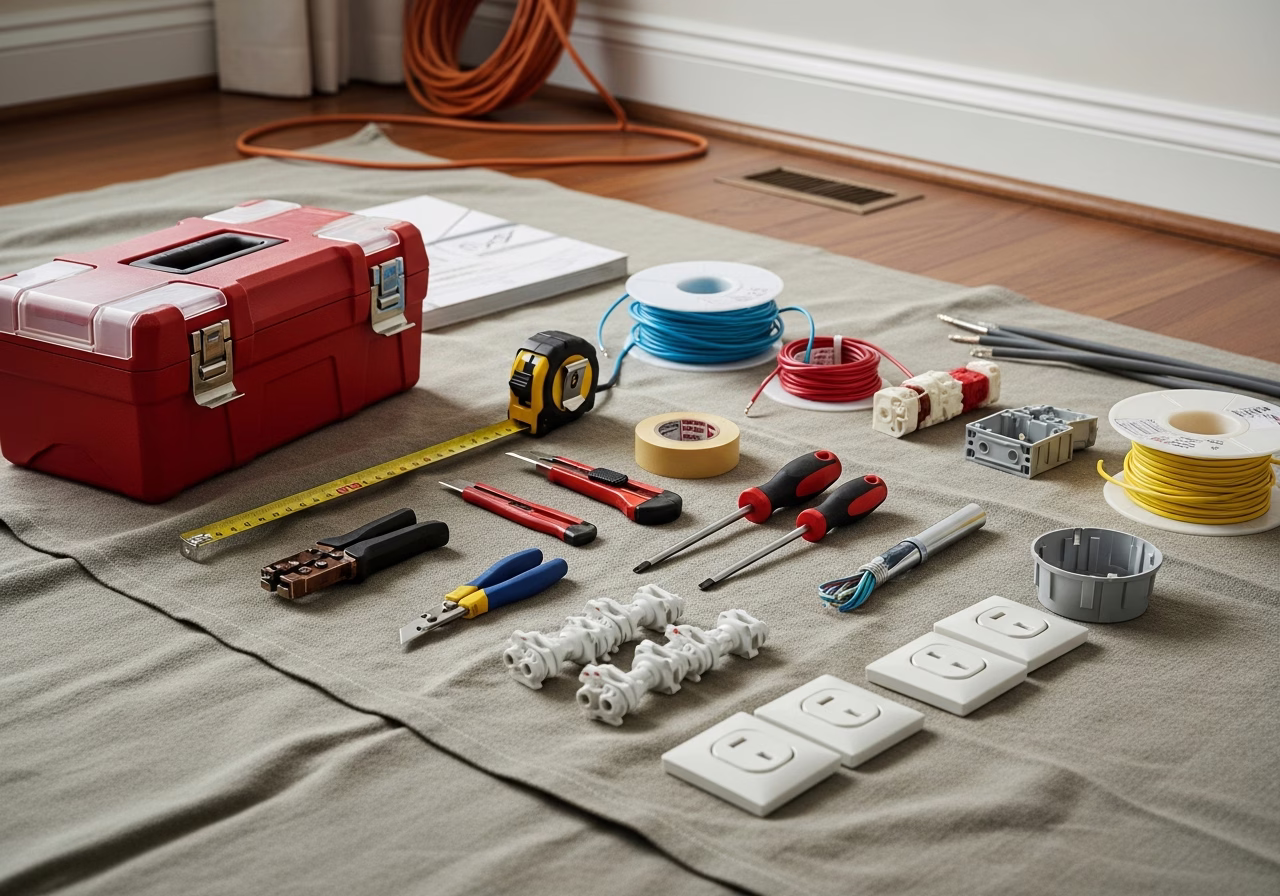 Partial vs Full Knob and Tube Removal โ tools and materials staged in a Greater Toronto Area home