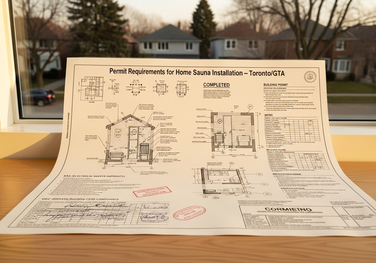 Permit Requirements for Home Sauna β finished result in a Toronto or GTA home by RenoHouse
