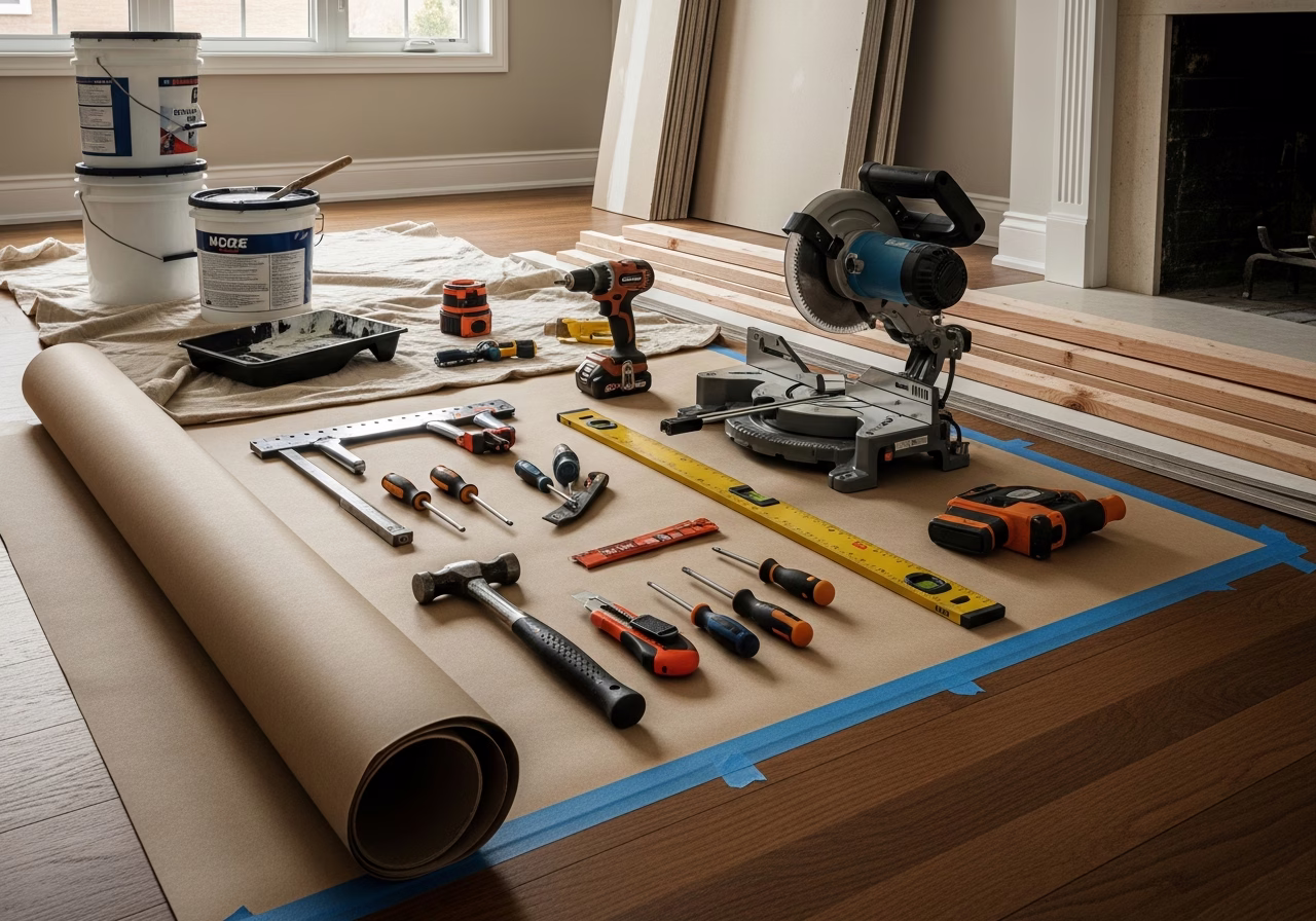 Pet Renovation Mistakes to Avoid — tools and materials staged in a Greater Toronto Area home