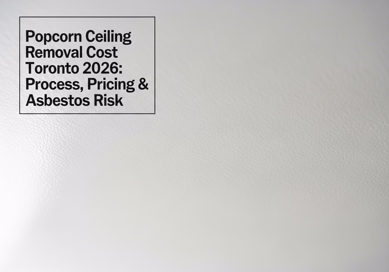 Popcorn Ceiling Removal — close-up of professional workmanship in a Toronto-area home