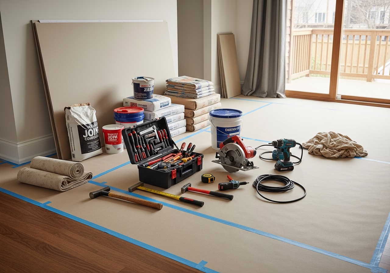 Pre-Sale Renovation — tools and materials staged in a Greater Toronto Area home