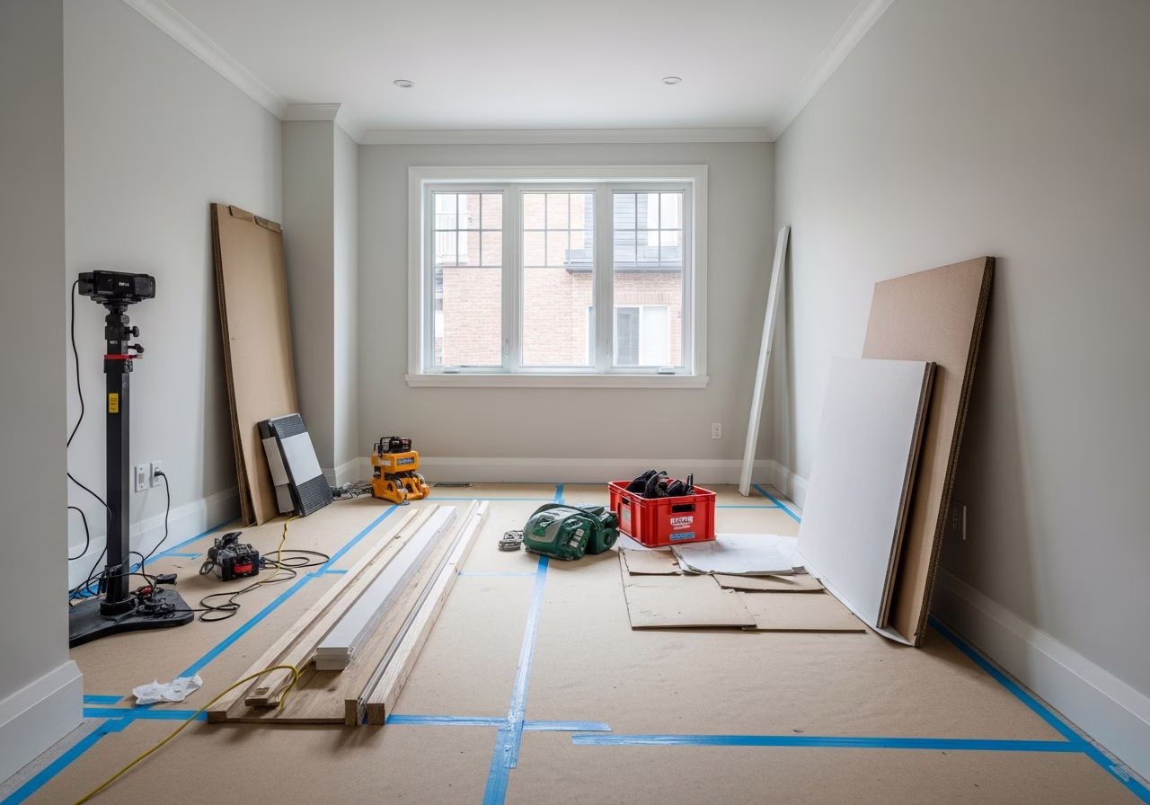 Renovation Mistakes — tools and materials staged in a Greater Toronto Area home