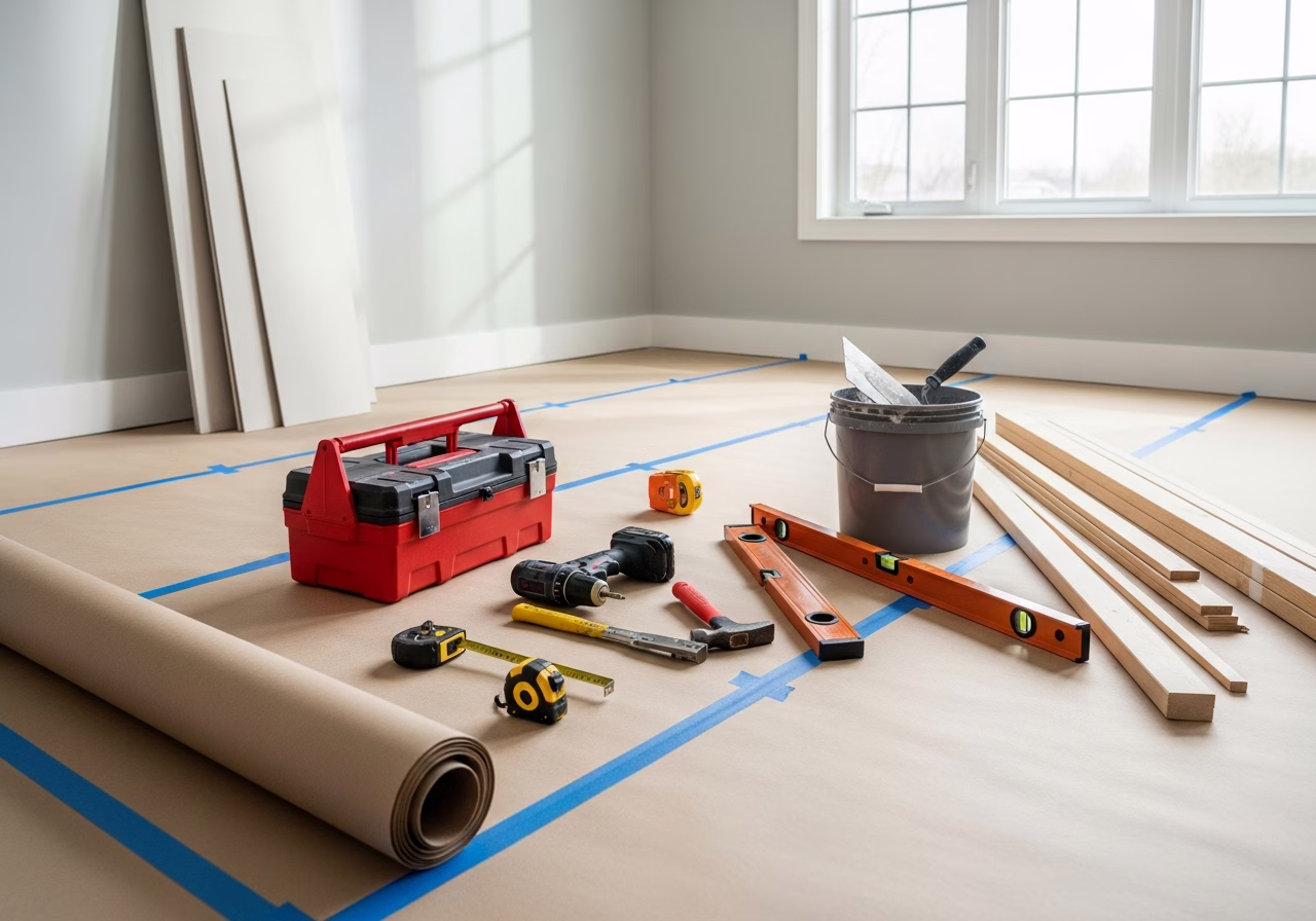 Renovation Permits — tools and materials staged in a Greater Toronto Area home