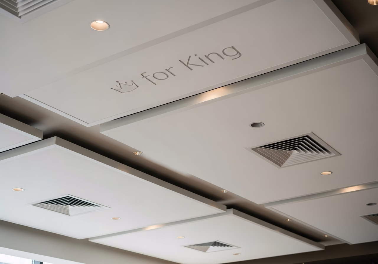 Restaurant and Commercial Stretch Ceiling — close-up of professional workmanship in a Toronto-area home
