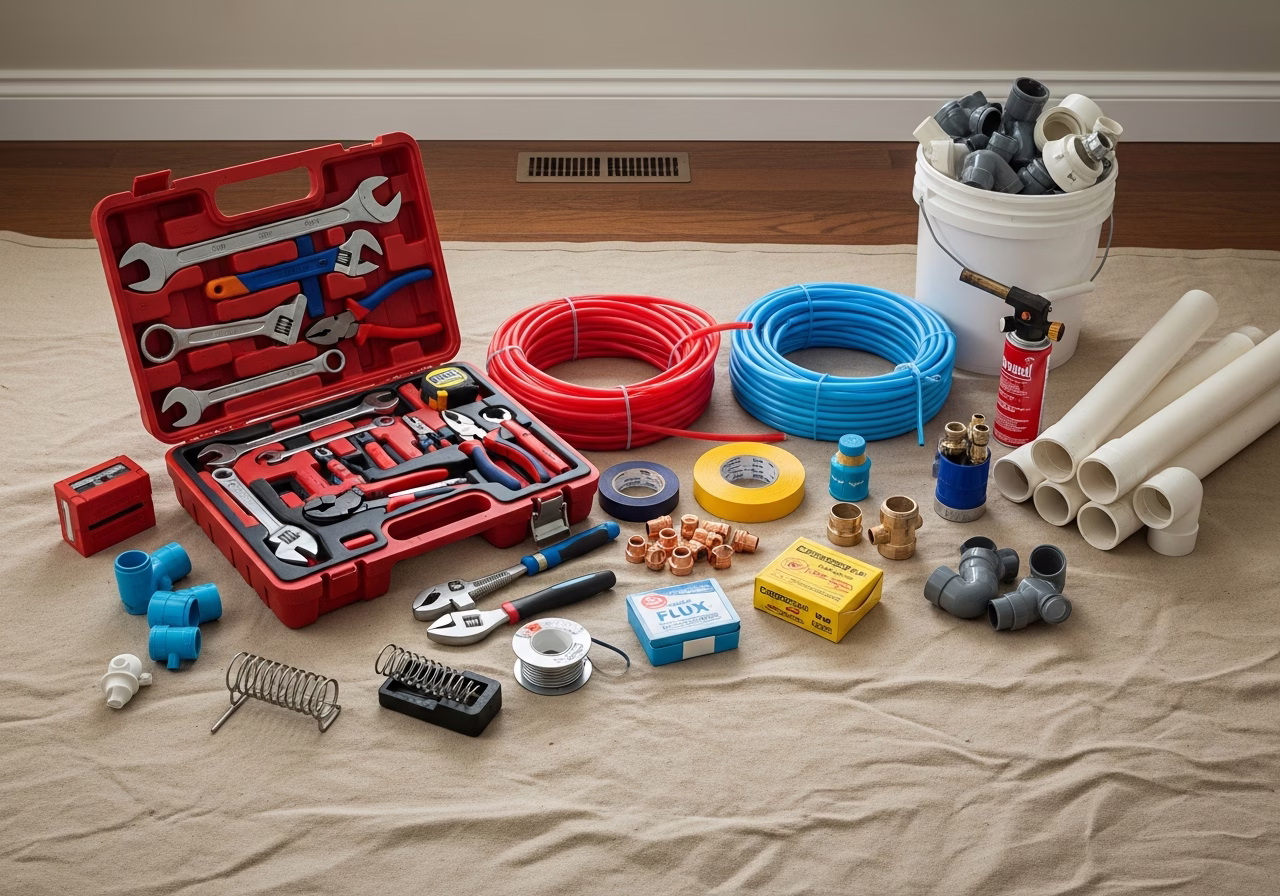 Reverse Osmosis vs Water Softener — tools and materials staged in a Greater Toronto Area home