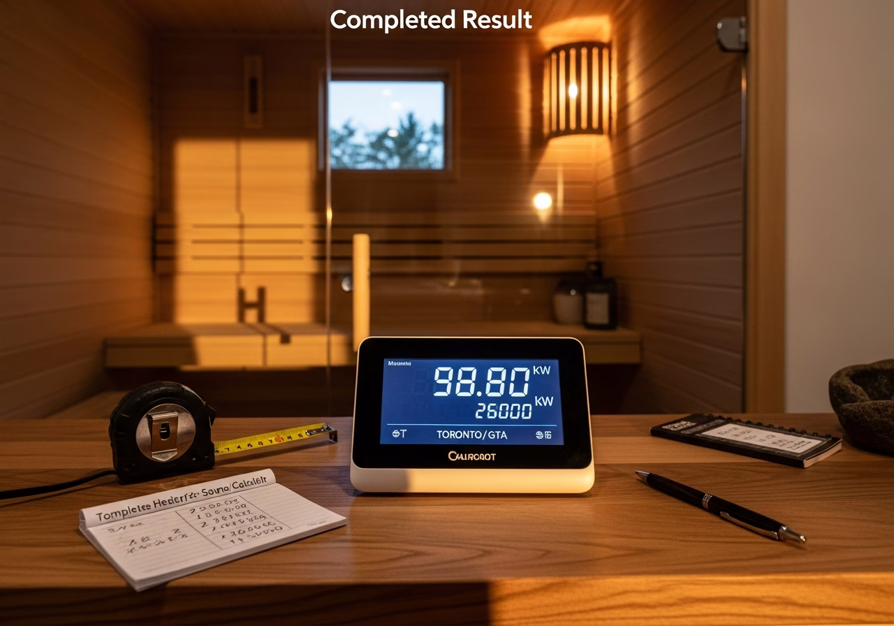 Sizing Your Sauna Heater — finished result in a Toronto or GTA home by RenoHouse