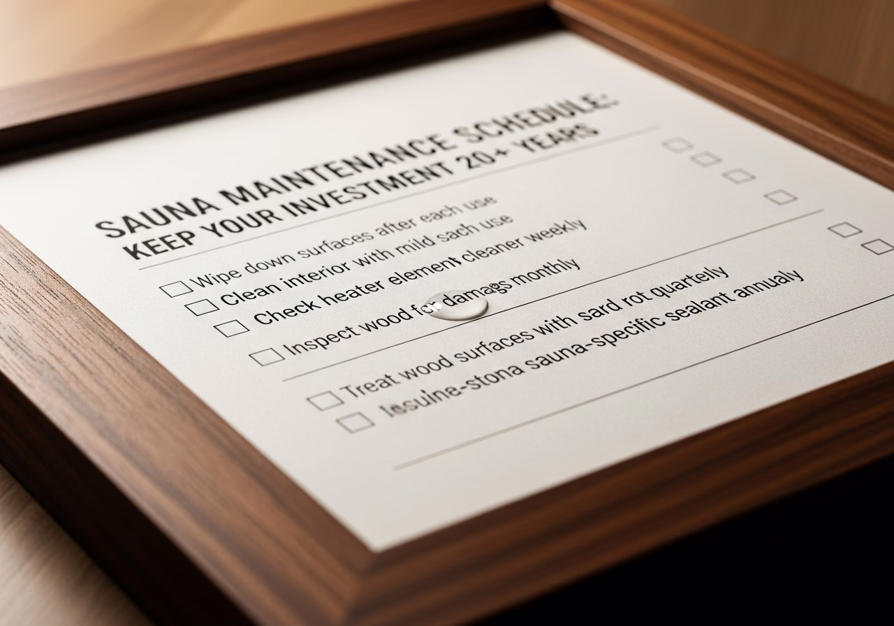 Sauna Maintenance Schedule — close-up of professional workmanship in a Toronto-area home