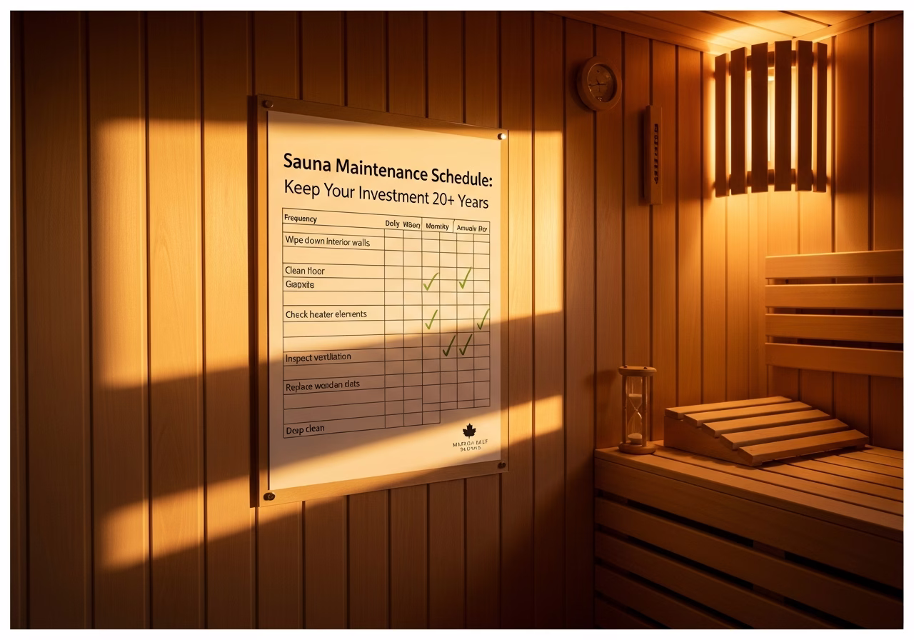 Sauna Maintenance Schedule — finished result in a Toronto or GTA home by RenoHouse
