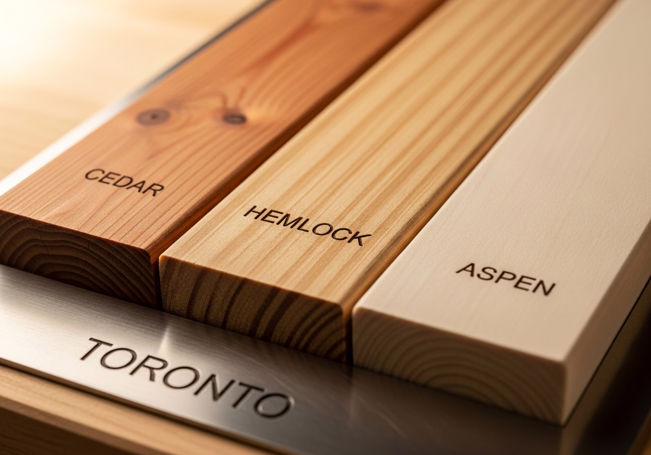 Sauna Wood — close-up of professional workmanship in a Toronto-area home