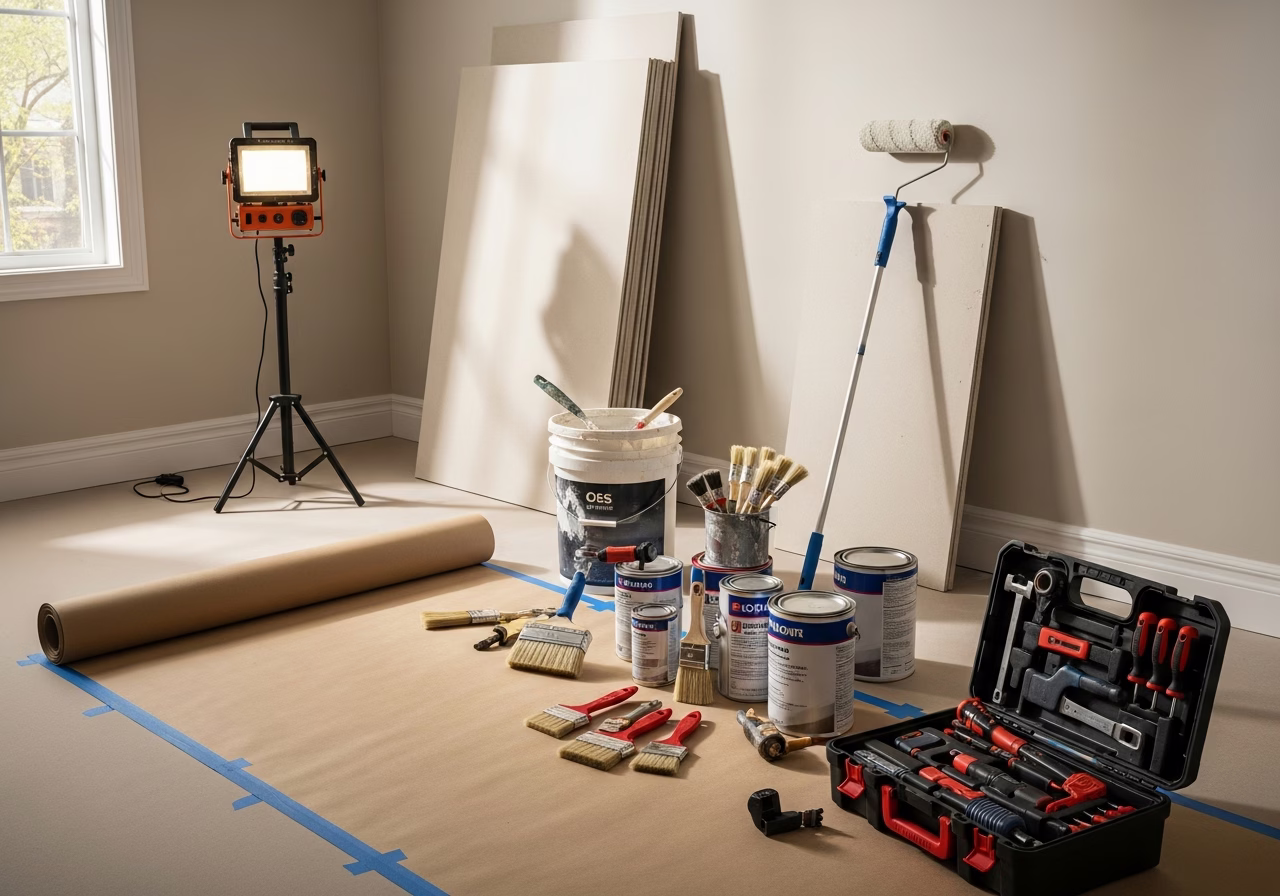 Security Window Film โ tools and materials staged in a Greater Toronto Area home