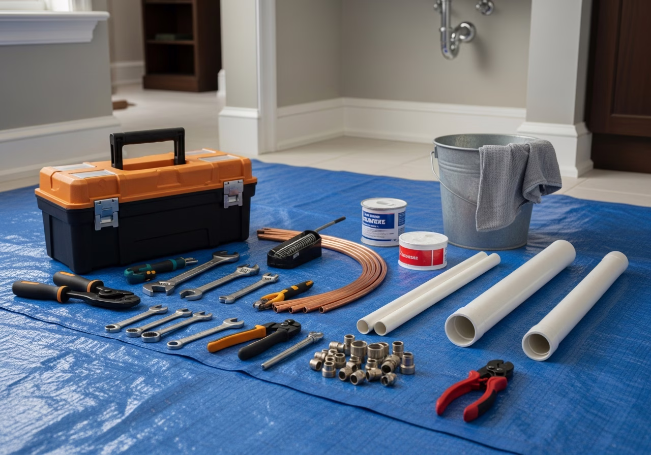 Sewer Backup Insurance Coverage — tools and materials staged in a Greater Toronto Area home