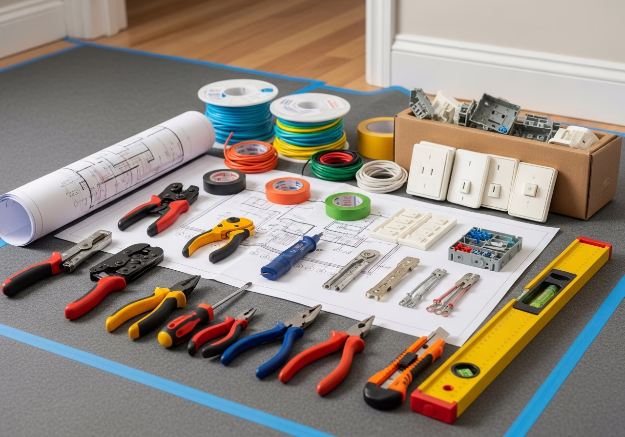 Signs You Have Knob and Tube Wiring — tools and materials staged in a Greater Toronto Area home