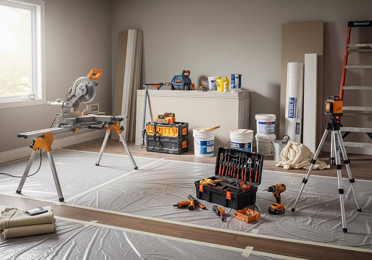 Silicone vs Caulk — tools and materials staged in a Greater Toronto Area home