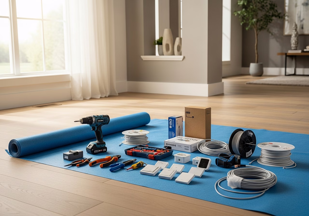 Smart Home โ tools and materials staged in a Greater Toronto Area home