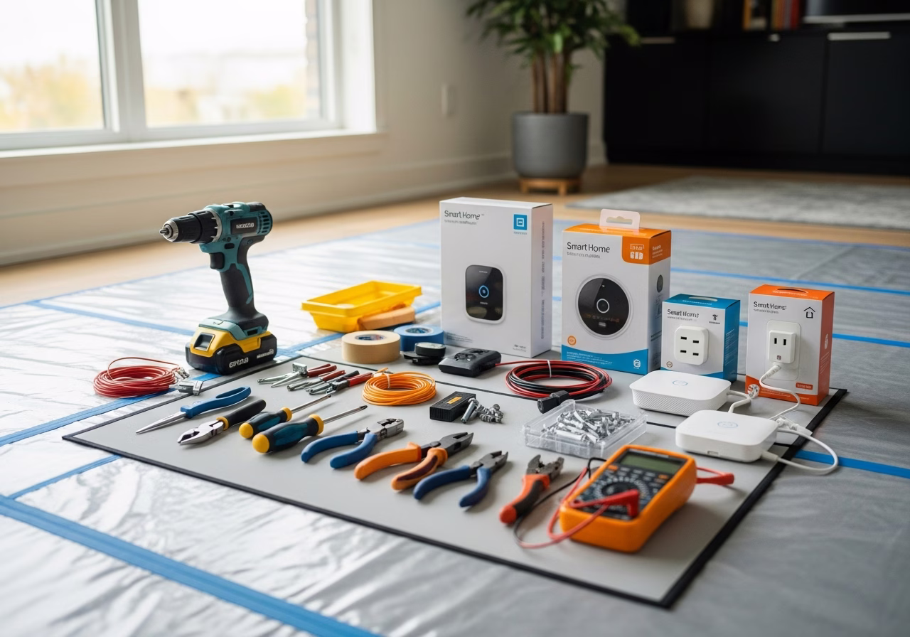 Smart Home Installation Mistakes โ tools and materials staged in a Greater Toronto Area home