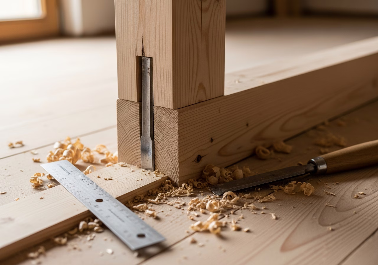 Staining a Deck — close-up of professional workmanship in a Toronto-area home