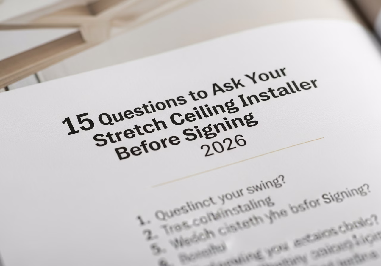 Questions to Ask Your Toronto Stretch Ceiling Installer — close-up of professional workmanship in a Toronto-area home