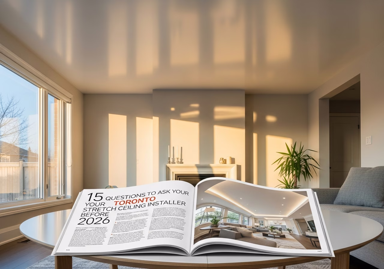 Questions to Ask Your Toronto Stretch Ceiling Installer — finished result in a Toronto or GTA home by RenoHouse