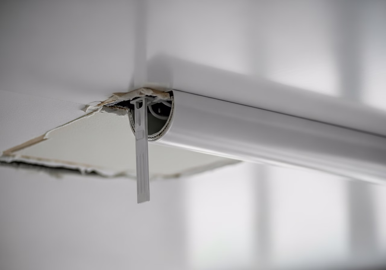 Stretch Ceiling Removal and Replacement — close-up of professional workmanship in a Toronto-area home