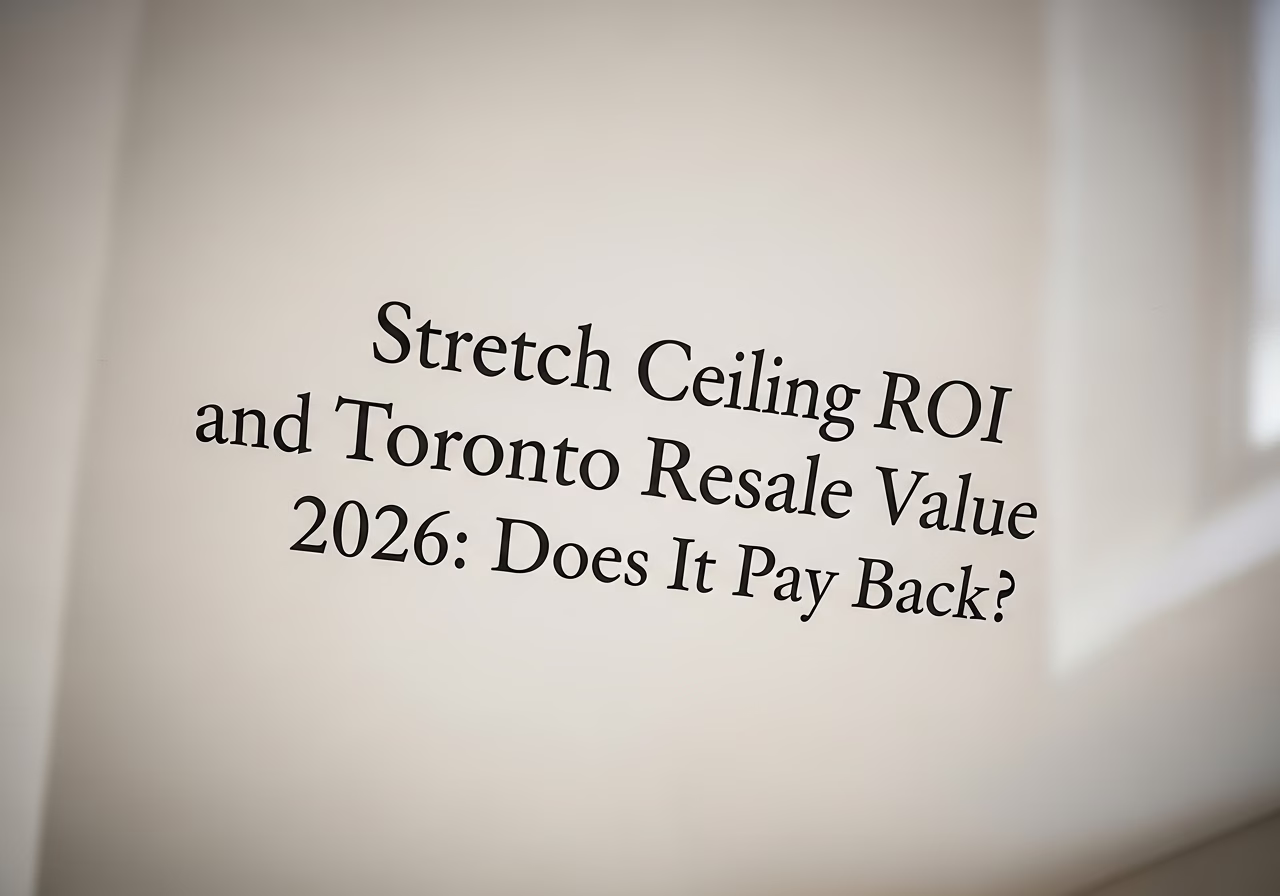 Stretch Ceiling ROI and Toronto Resale Value — close-up of professional workmanship in a Toronto-area home