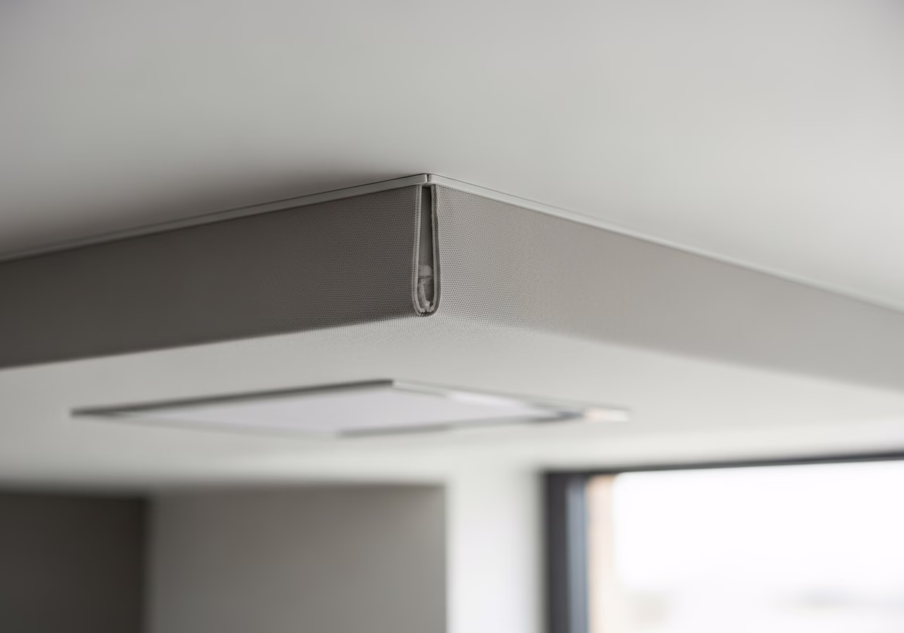 Stretch Ceilings — close-up of professional workmanship in a Toronto-area home