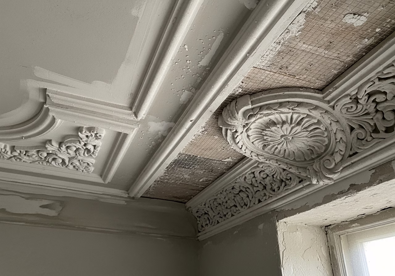Suspended Ceiling — close-up of professional workmanship in a Toronto-area home