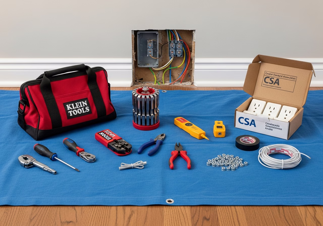 Toronto Power Outages โ tools and materials staged in a Greater Toronto Area home