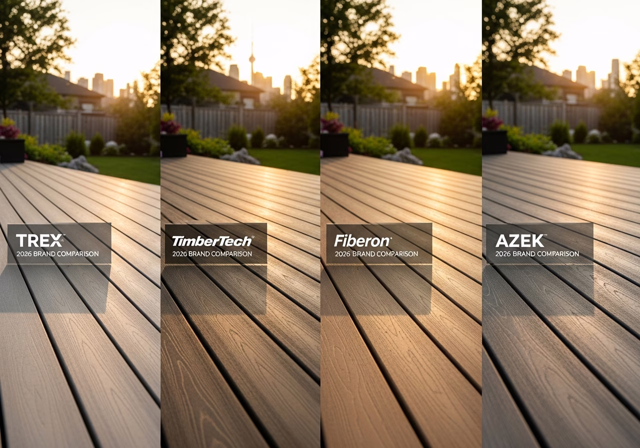 Trex vs TimberTech vs Fiberon vs AZEK โ finished result in a Toronto or GTA home by RenoHouse