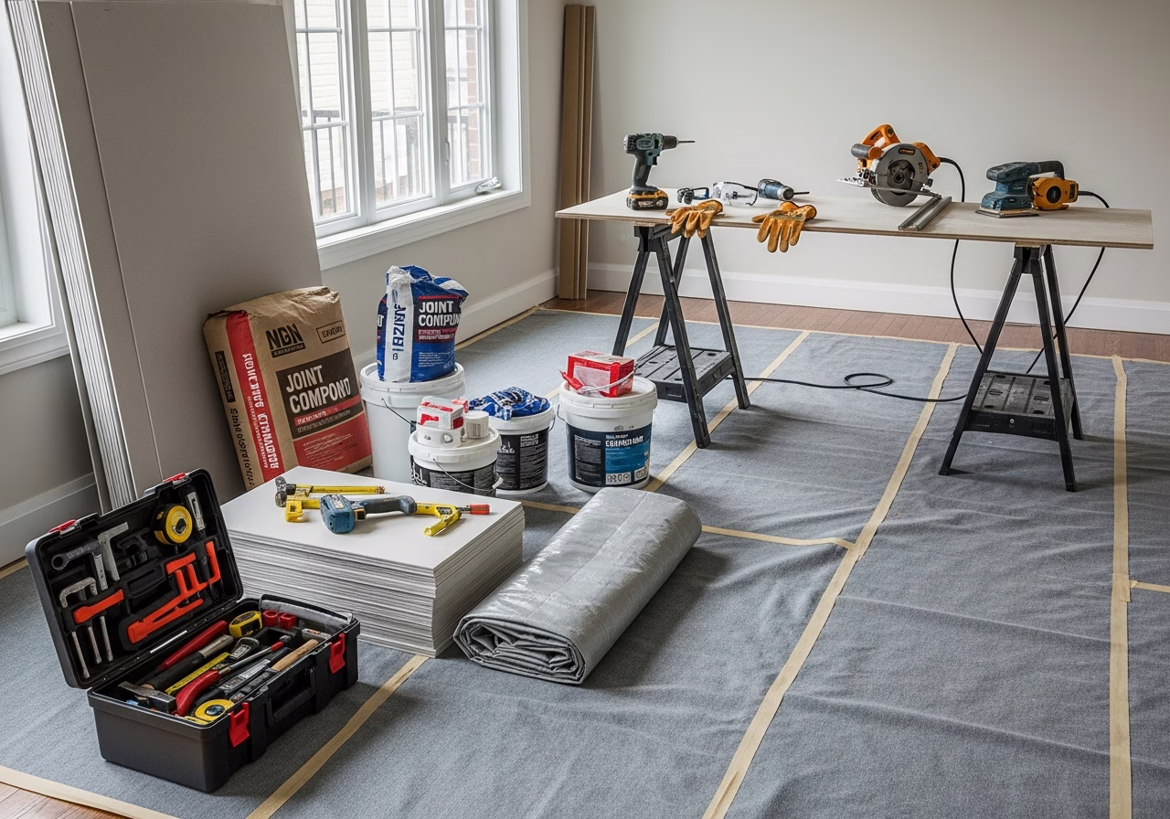 Underpinning vs Excavation New Foundation — tools and materials staged in a Greater Toronto Area home
