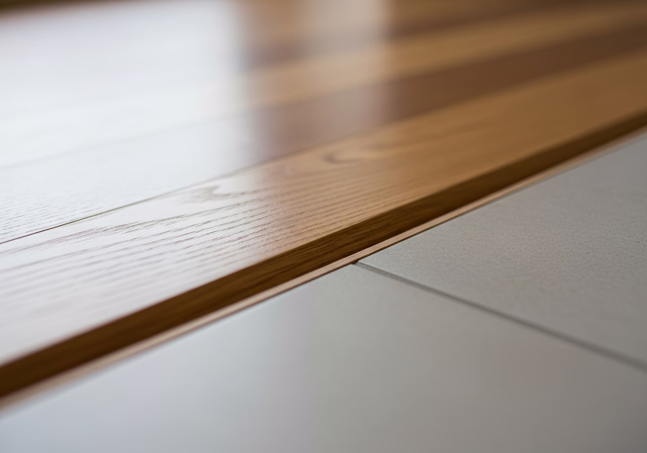 Vinyl Plank Flooring — close-up of professional workmanship in a Toronto-area home